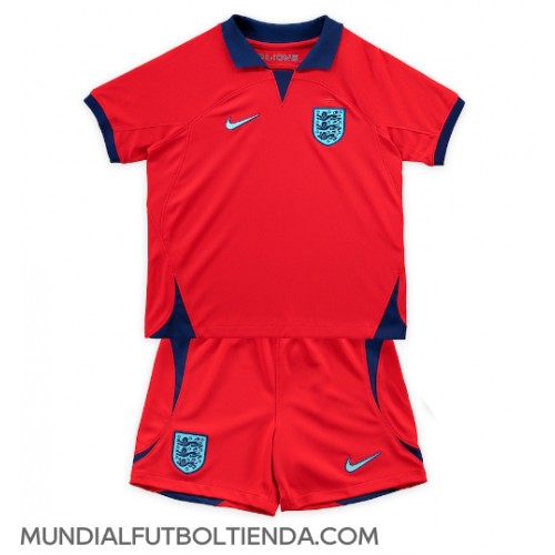 Camiseta Inglaterra Segunda Equipación Replica Mundial 2022 para niños mangas cortas (+ Pantalones cortos)